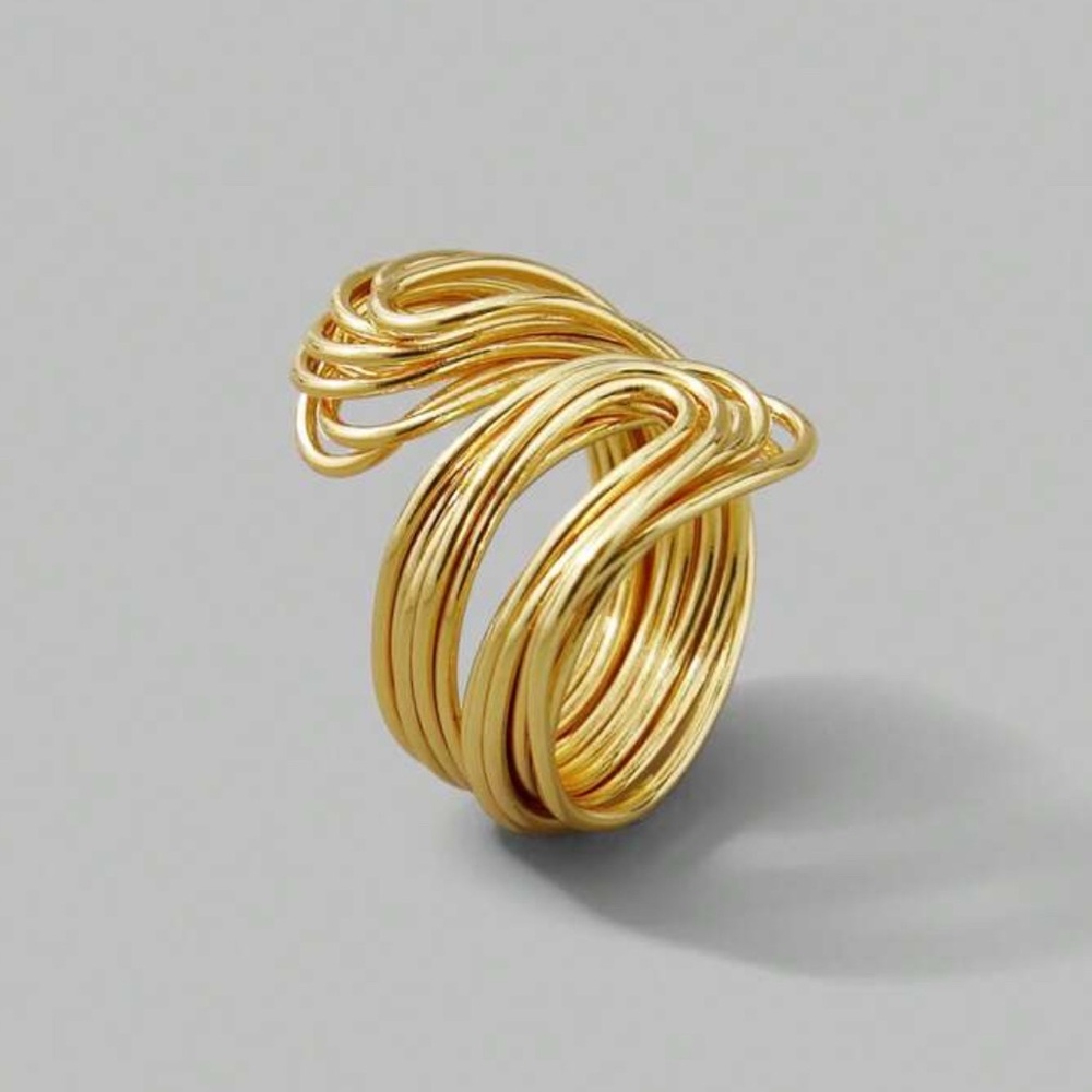 18k Gold-Plated Wrapped Wire Minimalist Ring